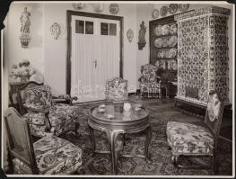 Járay Rudolf, Seidner Zoltán: Szobabelsők, 2 db fotó, sérülésekkel, pecséttel jelzett, 18x24 cm