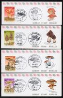Gomba sor négyescsíkok bélyegfüzetben, Mushroom set in stripes of 4 in stampbooklets