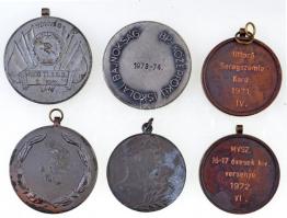 16db-os vegyes sport- és díjérem tétel, közte ~1940. "SzVSE I." fém díjérem "LUDVIG&q...