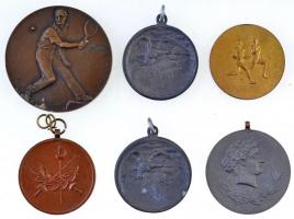 16db-os vegyes sport- és díjérem tétel, közte ~1940. "SzVSE I." fém díjérem "LUDVIG&q...