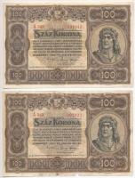 1920. 100K (4x) hajtatlanok T:II-III