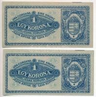 1920. 1K (10x) sorszámkövetők T:I- bal felső sarokban kis fo