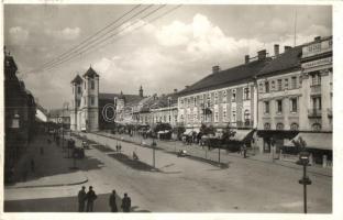 Gyöngyös, Hanisz Imre tér, Bank, Korzó Kávéház, Grand Hotel (fl)