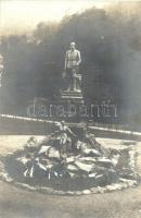 Karlovy Vary, Karlsbad; Franz Joseph statue, photo (ragasztónyomok / glue marks)
