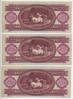 1968. 100Ft  (3x) sorszámkövetők T:I,I-