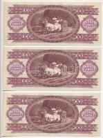 1993. 100Ft  (3x) sorszámkövetők T:I-