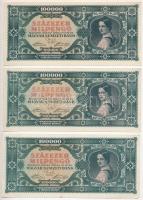 1946. 100.000MP (8x) 5+3 sorszámkövetők T:I,II