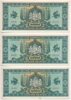 1946. 100.000MP (8x) 5+3 sorszámkövetők T:I,II