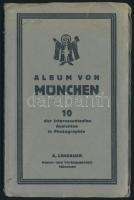 cca 1930 Album von München, leporelló 10 képpel, München, A. Lengauer, német nyelven.