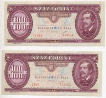 1995. 100Ft (4x) sorszámkövetők T:II