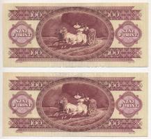 1984. 100Ft (2x) sorszámkövetők T:II