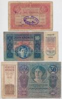 1913-1917. 2K-50K (6x) több különféle felülbélyegzéssel T:III-IV