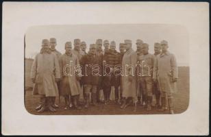 cca 1916 Tisztek a fronton fotólap / Officers on the battleground. Photo card.