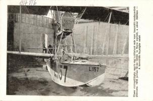 Olasz vízi repülőgép. 1916 június 19-én lőttük le Nona mellett, a zara-i öbölben / WWI Italian captured military seaplane, hydroplane (fl)