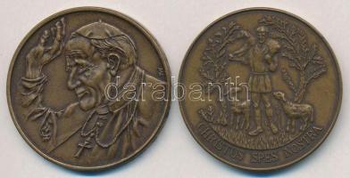 1991.  "II. János Pál látogatása hazánkban" Br emlékérem (42,5mm) + 1996. "IN GRATAM ...