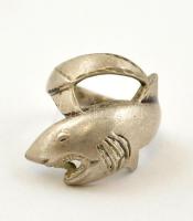 Cápa formájú jelzett ezüst gyűrű 6,6 g / Silver shark ring.