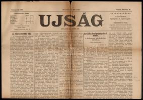 1901 Kolozsvár, Az Újság III. évfolyamának 286. száma, szakadással