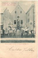 Eszék, Osijek, Essegg; Kapucinska crkva / Kapucinus templom, Ottokar Rechnitzer kiadása / church (EK)