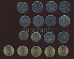 2002. 100Ft "Kossuth" (2x) + 2003. 20Ft "Deák" (5x) + 2004. 50Ft "EU" ...