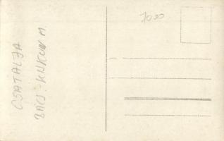 Gátalja, Gáttája, Gataia; vasútállomás katonákkal / railway station with soldiers, photo