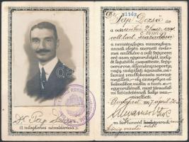 1927 Bp., Személyre szóló fényképes vitézi emléklap