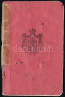 1921 Belgrád, A Szerb-Horvát-Szlovén Királyság által kiadott fényképes útlevél, sok pecséttel / pass...