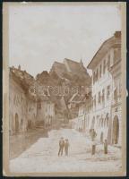 cca 1870-1890 Segesvár, keményhátú fotó, hátoldalán pecséttel feliratozva, 15x11 cm./ cca 1870-1890 Sighisoara (Schäßburg, Schäsbrich), board photo, 15x11 cm.
