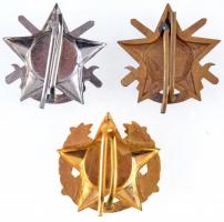 ~1960-1970. "Katonai Tízpróba (KTP)" arany, ezüst, bronz fokozata, zománcozott jelvények (...