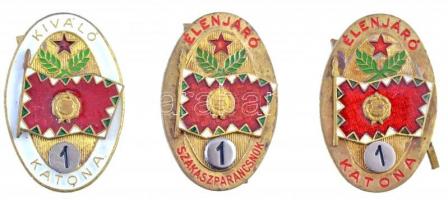 ~1960-1970. 6db klf jelvény, közte "Élenjáró Századparacsnok", "Kiváló Rajparancsnok&...