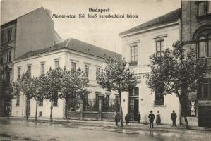 Budapest IX. Mester utcai Női felső kereskedelmi iskola, vegyestisztító üzlet. Kizárólag kapható Kóródi Mihálynál (fl)