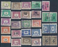 27 db számlailleték bélyeg az 1940-es évekből