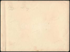 1917 Magyar katonák lovat patkolnak, valahol Erdélyben, a hátoldalán feliratozva, felületén törésnyo...