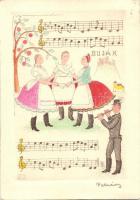 Buják / Hungarian folklore dance, music sheet s: P. I. (non PC) (gluemark)