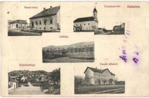 Budaörs, Vasút utca, Templom tér, Kápolnahegy, látkép, Vasútállomás (r)