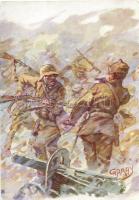 Kocsis Gyula őrvezető megsemmisíti az ellenséges osztagot / WWII Hungarian military, machine gun s: Garay (EK)