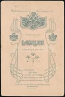 cca 1900 Esküvői fotó, L. Grillich bécsi műterméből, kartonra kasírozva. 15x10,5 cm