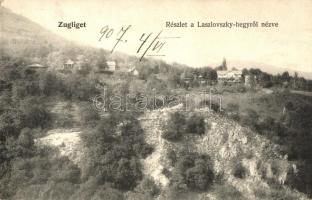 Budapest XII. Zugliget, részlet a Laszlovszky-hegyről nézve, villák, Kohn és Grünhut kiadása (EK)