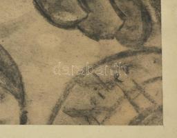 Sheiber jelzéssel: Női portré. Szén, papír, üvegezett keretben, 25×24 cm