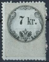 1858 7kr illetékbélyeg, használatlan