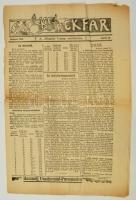 1898 Kerékpár, 1898. január 23., a " Magyar Ujság" melléklete, gyűrődésekkel, szakdással, ceruzás bejelöléssel.