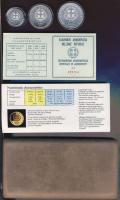 Görögország 1982. 100Dr Ag, 250Dr Ag, 500Dr Ag "Pán-európai játékok" teljes sor! T:BU Erdeti dísztokban, tanúsítvánnyal!