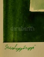 Szentgyörgyi jelzéssel: Kompozició. Akvarell, papír, 25×16 cm