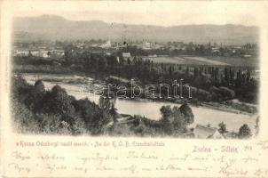 Zsolna, Sillein, Zilina; a Kassa-Oderberg vasút mentén. kiadja Geruska Pál / an der K.O.B. Eisenbahnlinie / railway line