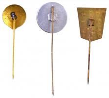 DN "Ferencvárosi Torna Club" zománcozott fém kitűző (15mm) + DN "DMVSC" zománcoz...