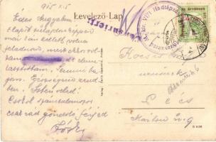 Perlasz, Perlez; Római katolikus templom + M. Kir. VI/I. Hadtápzászlóalj parancsnokság pecsét a háto...