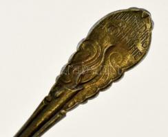 Díszes keresztelőkanál. Holland, alpakka. 12 cm