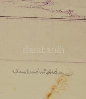 Molnár Iscsu István (1947-): Vége az első felvonásnak, 1978. Rézkarc, papír, jelzett, felcsavarva, t...