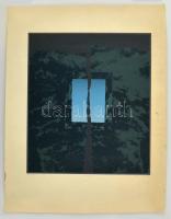 Ásztai Csaba (1948- ): Maradék, szitanyomat, papír, jelzett, számozott (14/15), felcsavarva, 43×37 c...