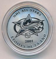 Kanada 2001. "A Nemzetközi Jégkorong Liga csillagai - Jean Béliveau" Ni emlékérem (27mm) T...