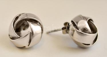Ezüst(Ag) szalagos fülbevalópár, jelzett, d: 1,3 g, nettó: 7 g